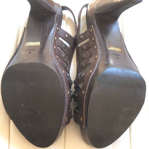 Isabella Fiore Cut-Out Studded Leather Sandals - Picture 7 of 15